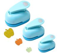 FANXIYA 3 Pcs Paper Punch Set, 1 Inch Circle Cutter for Crafting, Art Craft Hole Puncher for Card Making, Round Shaped Mini Card Crafts Kit for Gift Tag, DIY & Christmas