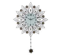 FanXus Wall Clock Silent Non-Ticking Swinging Pendulum Battery Operated Rustic Modern Creative Office Living Room Bedroom Metal Large Quartz Clocks Made in China