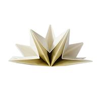 Fanxyware Star Shaped Origami Dinner Napkins in Gradient Gold & White (Disposable) - 12 Pack, 23" x 15", 3-Ply Paper - Style Name: Pop Gaze