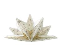 Fanxyware Star Shaped Origami Dinner Napkins with Silver Stars on White (Disposable) - 12 Pack, 23" x 15", 3-Ply Paper - Style Name: Pop Gaze