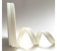 Fany Cream Woven Diagonal Stripe Textured 18mm Bias Binding on a 3m Length (N.B. This is a Cut from a roll)