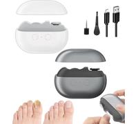 Fanyil Easy Clip Nail Clippers - 2026 Easy Clip Smart Nail Clipper for Seniors, Electric Nails Care Tool with LED Light, Painless Toenail Trimmer for Thick Nails, Arthritis, Low Vision (Gray+White)