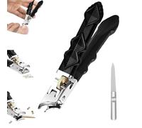 Fanyil Orthoclip, Goredny Orthoclip Nail Clippers, Zoerely Orthoclip, 180° Wide-Mouth Bite, Ergonomic Long Handle with Anti-Slip Grip, Double Configuration of Oblique and Flat Mouth (Angled)