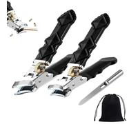 Fanyil Orthoclip, Splash-Proof, 2025 Upgraded Stainless Steel Nail Clippers, 180° Wide-Mouth Bite,Sharp Thick Toe Nail Trimmer, Double Configuration of Oblique and Flat Mouth, Easy to Clean (2pcs)