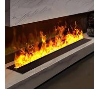 FANYING Decorative Water Vapor Electric Fireplace Humidifier with 3D Atomizing Flame, 3mm Ultra-Thin Panel, No Heating,100cm/39.3in