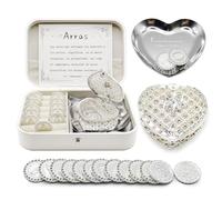 FANYX Arras Para Boda Catolica Set, Wedding Coins Arras with 13 Virgen De Guadalupe and Decoracion Box, Regalos De Boda for Ceremony.