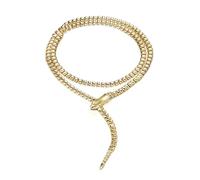 FANZE Snake Necklace for Women, Silver/Gold Snakes Choker Adjustable Punk Necklace Costume Party Halloween Jewelry Gifts, Metal, No Gemstone