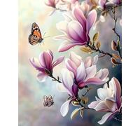 FanZheZhe 11Ct Cross Stitch Kits，Count Counted Stamped Pre Printed Cross Stitch Embroidery Kits for Adults Beginners Starter Advanced Easy Crossstitch Magnolia 11Ct50X70Cm