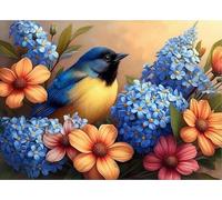 FanZheZhe 11Ct Cross Stitch Kits，Count Counted Stamped Pre Printed Cross Stitch Embroidery Kits for Adults Beginners Starter Advanced Easy Crossstitch Birds in The Flowerbeds 11Ct50X70Cm