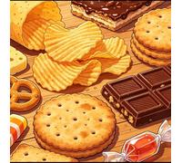 FanZheZhe 11Ct Cross Stitch Kits，Count Counted Stamped Pre Printed Cross Stitch Embroidery Kits for Adults Beginners Starter Advanced Easy Crossstitch Chocolate Cookies 11Ct50X70Cm