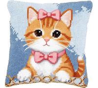 FanZheZhe 11CT Cross Stitch Pillow Kits Cat 11ct45x45cm Tapestry Pillow kit Stitch Set for Living Room Sewing Supplies Adults Beginners Gift