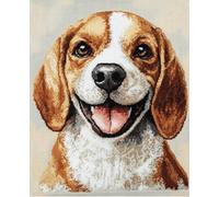 FanZheZhe Cross Stitch Kit with Fabric DIY Embroidery Kits for Beginners Children & Adults with Counted Embroidery Needlepoint Home Decor Gift Dachshund 11Ct40X50Cm