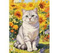 FanZheZhe Cross Stitch Kits for Adults Beginners pre Printed Suitable for Adult Beginners, Entry-Level and Advanced Simple Cross Stitch Pattern Set Needlework Cats 11ct40x50cm