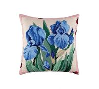 FanZheZhe Cross Stitch Pillow Kits with Flower, 11ct45x45cm, Tapestry Pillow kit Stitch Set for Living Room Sewing Supplies Adults Beginners Gift