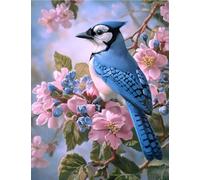 FanZheZhe DIY Cross Stitching Kits，Stamped Cross Stitch Kits for Beginners Pre-Printed Embroidery Kit Pattern 11Ct,Birds On The Flowering Branches40X50Cm