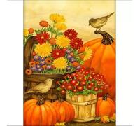 FanZheZhe DIY Cross Stitching Kits，Stamped Cross Stitch Kits for Beginners Pre-Printed Embroidery Kit Pattern 11Ct,Flowers and Birds40X50Cm