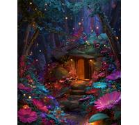 FanZheZhe Easy Printed Cross Stitch Kits for Beginners Dream House 11ct40x50cm Suitable for Adult Beginners, Entry-Level and Advanced Simple Cross Stitch Pattern Set Needlework