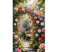 FanZheZhe Embroidery Kit for Beginners, Cross Stitch Kits for Adults, Beginners Embroidery Kit, Embroidery Set, Including Fabric with Prints, Threads, Needles, Sunshine Flower Sea 11Ct40X50Cm