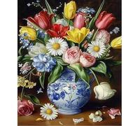 FanZheZhe Embroidery Kit for Beginners, Cross Stitch Kits for Adults, Beginners Embroidery Kit, Embroidery Set, Including Fabric with Prints, Threads, Needles, Flowers, Cartoon Old Man40X50Cm