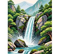 FanZheZhe Embroidery Kit for Beginners, Cross Stitch Kits for Adults, Beginners Embroidery Kit, Embroidery Set, Including Fabric with Prints, Threads, Needles, The Boy and The Farm Animals40X50Cm