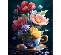 FanZheZhe Embroidery Kit for Beginners, Cross Stitch Kits for Adults, Beginners Embroidery Kit, Embroidery Set, Including Fabric with Prints, Threads, Needles, Beautiful Waterfall Scenery40X50Cm