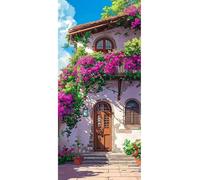 FanZheZhe Embroidery Kit for Beginners, Cross Stitch Kits for Adults, Beginners Embroidery Kit, Embroidery Set, Including Fabric with Prints, Threads, Needles, Patio40X50Cm