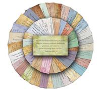 FANZHII-50 Bible Quotes Stickers Cartoon Beautiful Vintage Style Hand Painted Computer Notebook Waterproof Sticker