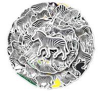 FANZHII-50 Cartoon Zebra Stickers Cute Animal Doodles Handbook Water Cup Suitcase Phone Case Sticker