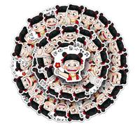 FANZHII-50 Nezha Stickers Mythological Animation Movie Character Notebook DIY Small Mochi Waterproof Sticker