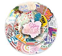 FANZHII-50 Stickers to Stay Calm Inspirational English Positive Energy Short Sentences Waterproof Computer Thermos Cup Notebook Sticker