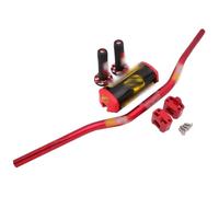 FANZNSM Motorcycle Handlebars,Street Handlebars Motorcycle 1 1/8" 28MM Handlebar Handle Fat Bar(Red A)