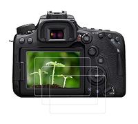 FANZR 90D Screen Protectors Compatible for Canon 90D 80D 77D 70D 6DII 7DII Camera (3 Pack), 0.3mm 9H Hardness Anti-Scratch Tempered Glass