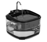 FAOKZE Cat Drinker, 4.5 Litre Cat Drinker, Deep Filtering, Clear Tank, Suitable for Households with Multiple Pets, Black