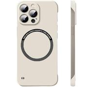 FAOMSEBS Magnetic Rimless Case for iPhone 15 Pro, Compatible with MagSafe [Powerful Magnet] (Bare Metal Feel) Thin Anti-Shock Protective Case for iPhone 15 Pro Cover 6.1 Inch 2023