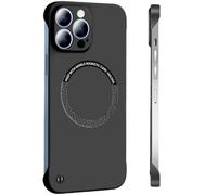 FAOMSEBS Magnetic Rimless Case for iPhone 15 Pro Max, Compatible with MagSafe (Bare Metal Feeling) Thin Anti-Shock Protective Case for iPhone 15 Pro Max Cover MagSafe 6.7 Inch 2023