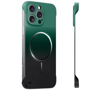 FAOMSEBS Magnetic Rimless Case for iPhone 15 Pro Max for MagSafe (Gradient Color Design) [Feel of Bare Metal] [Strong Magnet] Slim Gradient Protective Case for iPhone 15 Pro