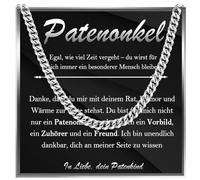 FAOMZQ Gifts for Men, Stainless Steel Chain for Him, Necklace Gift for My Husband, Boyfriend, Brother, Son, Dad, Bonus Dad, Chain Gift for Father's Day, Birthday, Valentine's Day, Anniversary