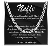 FAOMZQ Gifts for Men, Stainless Steel Chain for Him, Necklace Gift for My Husband, Boyfriend, Brother, Son, Dad, Bonus Dad, Chain Gift for Father's Day, Birthday, Valentine's Day, Anniversary