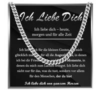 FAOMZQ Gifts for Men, Stainless Steel Chain for Him, Necklace Gift for My Husband, Boyfriend, Brother, Son, Dad, Bonus Dad, Chain Gift for Father's Day, Birthday, Valentine's Day, Anniversary