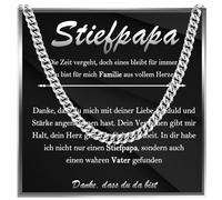 FAOMZQ Gifts for Men, Stainless Steel Chain for Him, Necklace Gift for My Husband, Boyfriend, Brother, Son, Dad, Bonus Dad, Chain Gift for Father's Day, Birthday, Valentine's Day, Anniversary