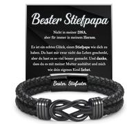 FAOMZQ Stepfather Bracelet, Leather Bracelet with Engraving for Stepdad, Meaningful Gift for Stepdad, Gifts for Stepdad for Birthday, Christmas, Father's Day