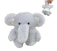 FAOONNMY Fluffy Furry Case Compatible with Airpods 1/2, 3D Cute Cartoon Elephant Plush Case Earphone Protective Cover, Soft Silicone Inner Shell Faux Fur Shockproof Carrying Cover for Airpods1/2