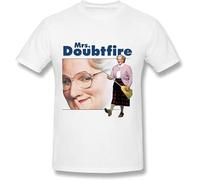 FAOPV BlessVanish Men's Mrs Doubtfire Comedy Movie T-Shirt White XL