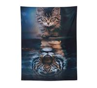 FAPCW Animal Art Tapestry Cat And Tiger Wall Hanging Wall Decor for Dorm Bedroom Home Decor 30"x40"
