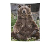 FAPCW Animal Cute Grizzly Bear Art Tapestry Tapestry Wall Tapestry for Bedroom Home Wall Room Decor 30"x40"