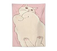 FAPCW Pink Kawaii Cute Cat Animal Tapestry Decor Wall Cloth Lovely Home Bedroom Decorative HD Print Tapestry 30"x40"