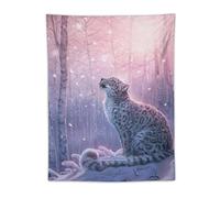 FAPCW Tapestry Snow Leopard Animal Ferocious Wall Tapestry Art for Home Decorations Dorm Decor Living Room Tapestry 30"x40"