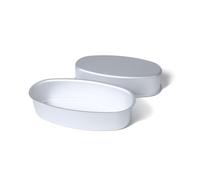 FAQQI Llanera Leche Flan Mold, 2 Pack 8-Inch Oval Aluminum Pans
