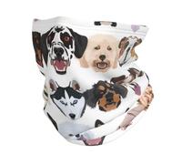 FAQRTIV Adjustable Neck Gaiter Cartoon Dog Pet Neck Warmer Headband Neck Gaiter Head Wrap Headgear Face Mask Magic Scarf Bandana For Sports