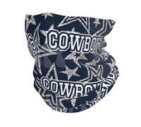 FAQRTIV Adjustable Neck Gaiter Cowboys Star Neck Warmer Headband Neck Gaiter Head Wrap Headgear Face Mask Magic Scarf Bandana For Sports